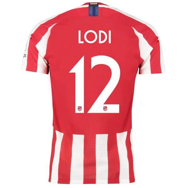 Tailandia Camiseta Atlético de Madrid NO.12 Lodi 1ª Kit 2019 2020 Rojo
